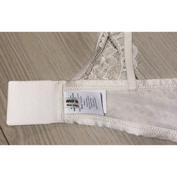 Aerie Plunge Bra Lace Padded Underwire Womens 38C Ivory New - Picture 6 of 6